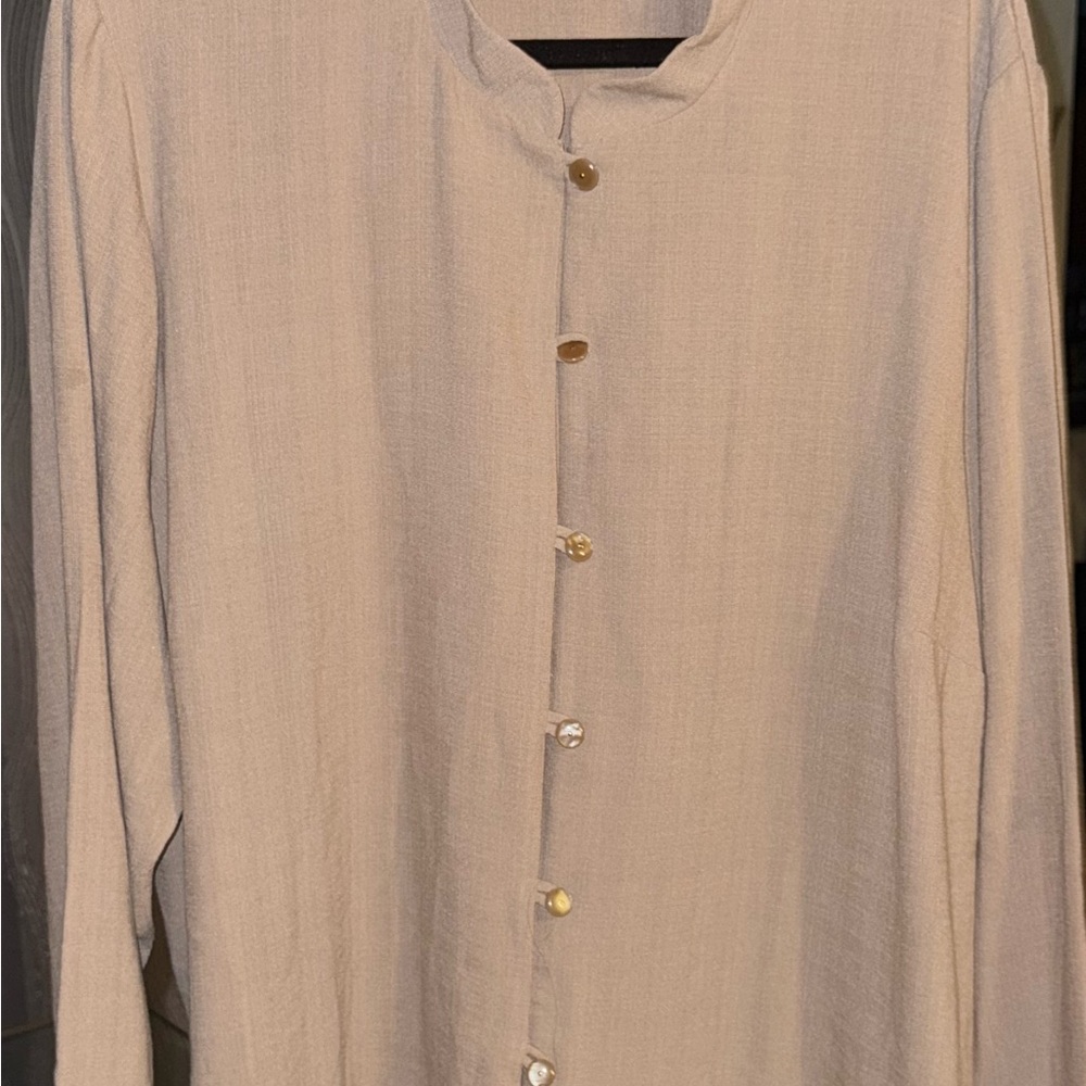 Jaclyn Smith Men's Light Tan Button-Up Jacket